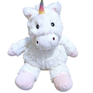 Warmies Microwavable White Unicorn Plush Lavender Stuffed Animal Heat Pad